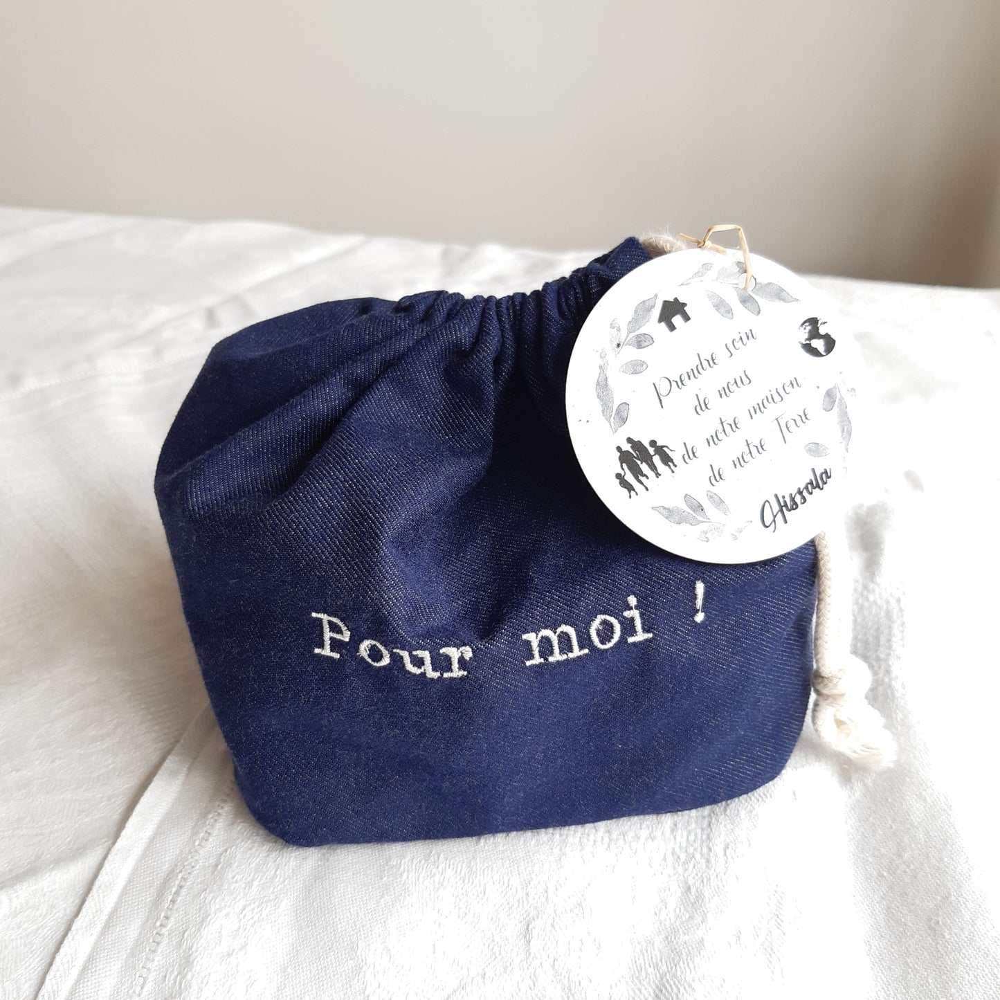 Ma Routine de Soins - Pochon lingettes et mini-gants en coton BIO