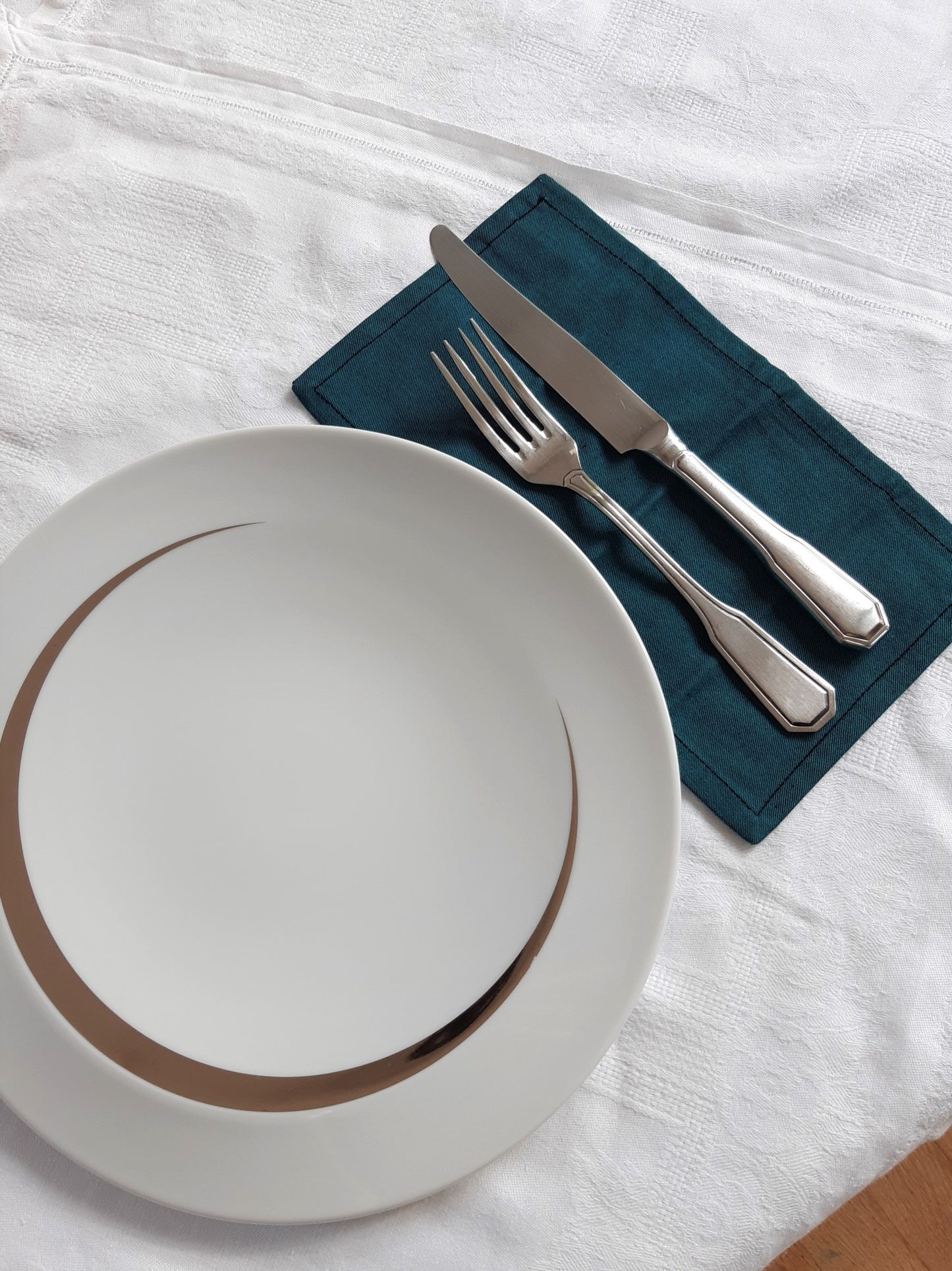 Petits Gourmands - Lots de 4 mini-serviettes en chambray de coton BIO