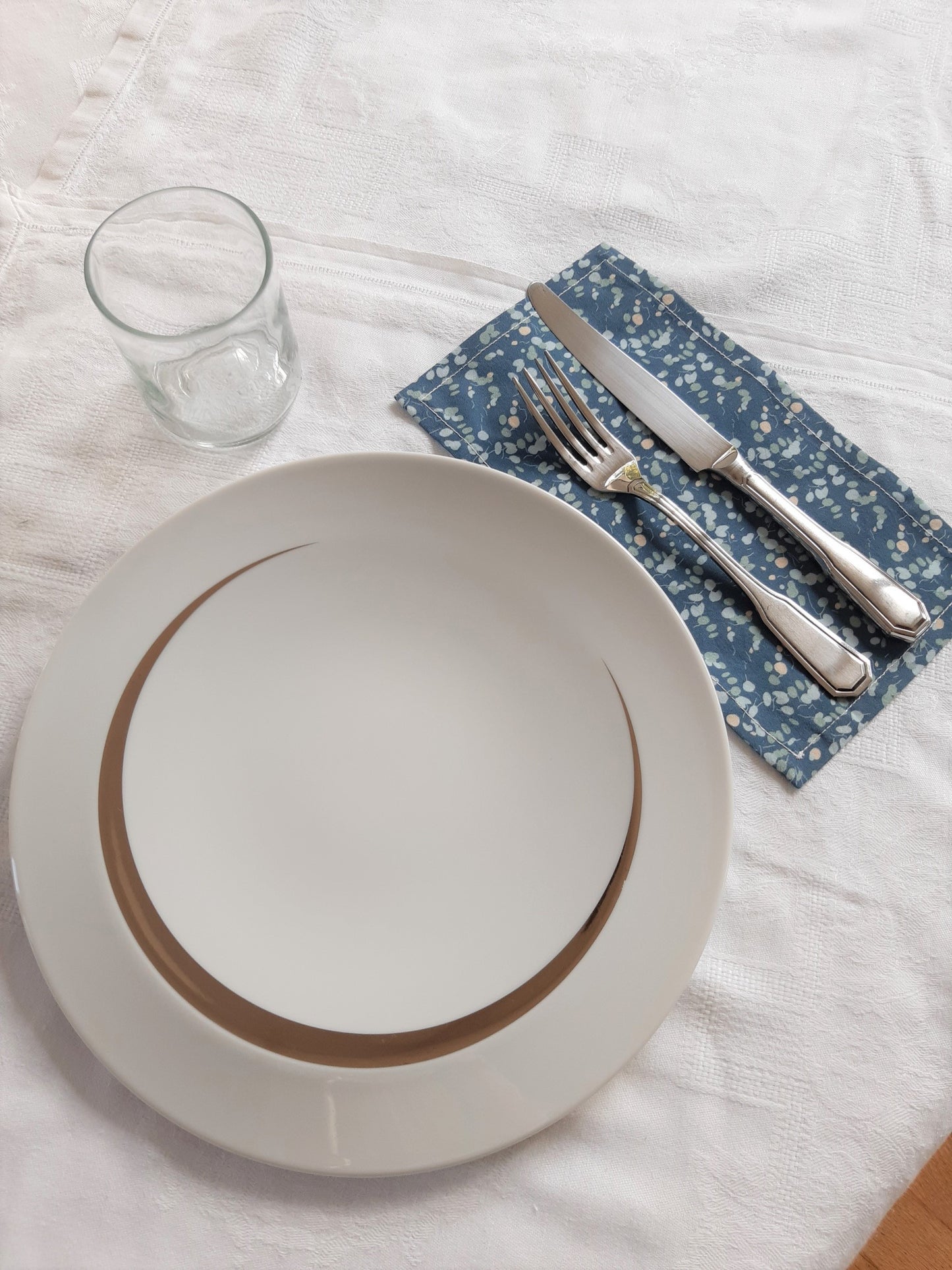 Petits Gourmands - Lots de 4 mini-serviettes en chambray de coton BIO