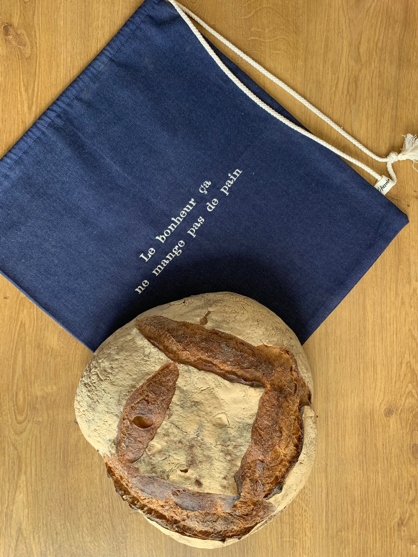 Croustillant - Sac à pain format miche de pain en coton BIO