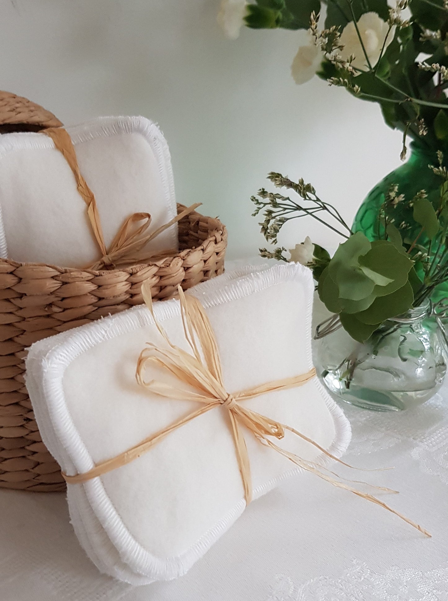 Tendresse - Lot de 3 lingettes lavables en coton BIO