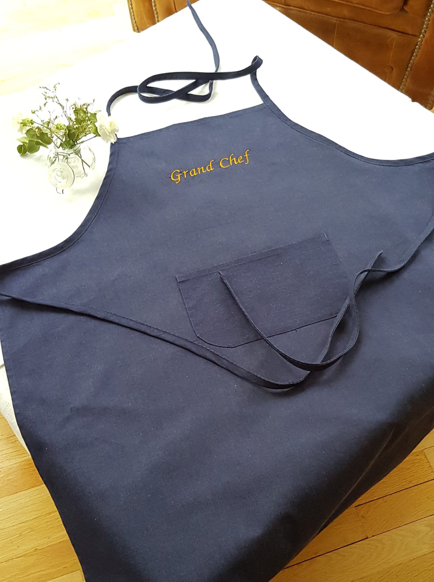 Talentueux adulte - Tablier personnalisable en coton BIO - Broderie offerte