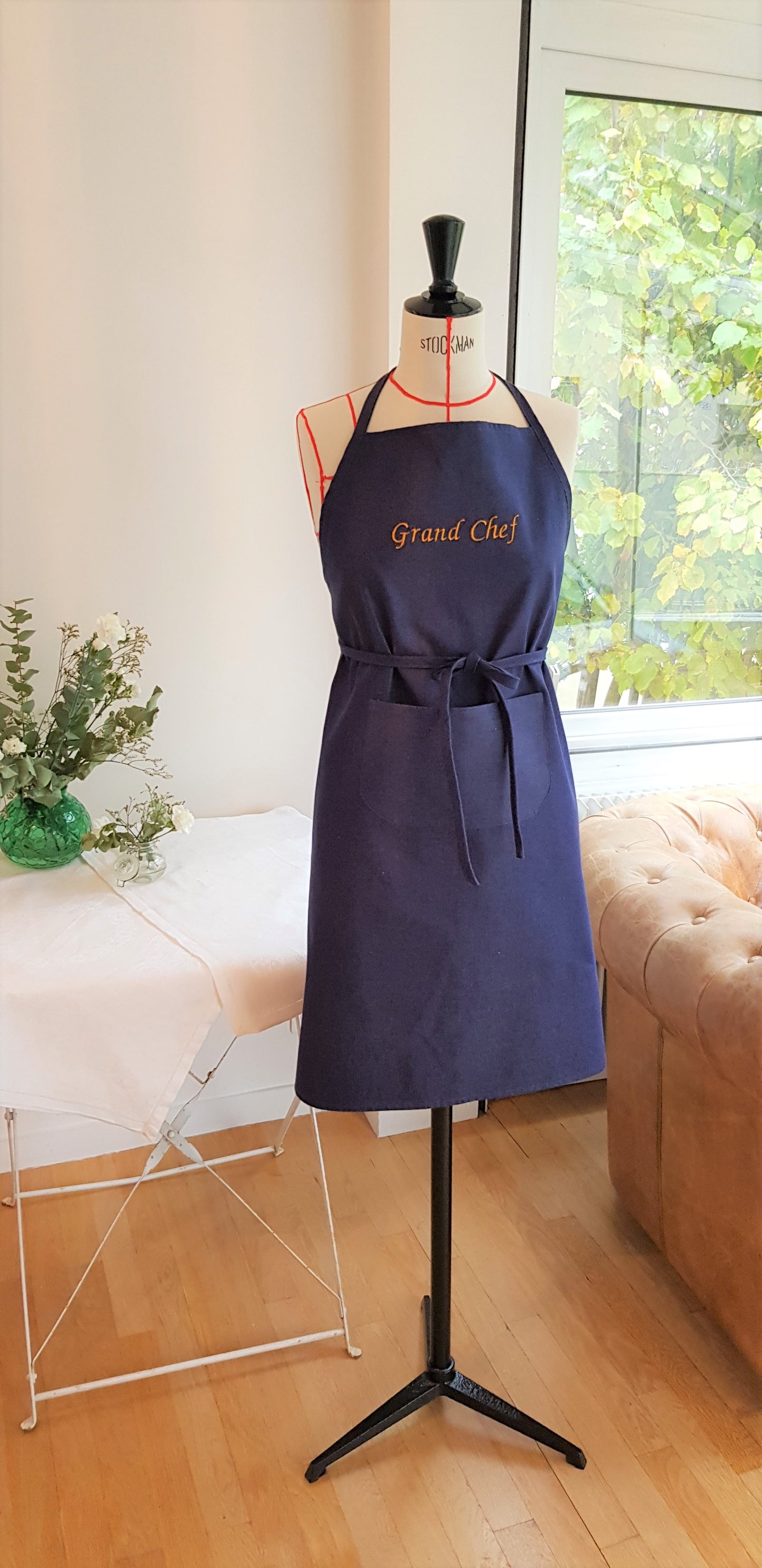 Talentueux adulte - Tablier personnalisable en coton BIO - Broderie offerte