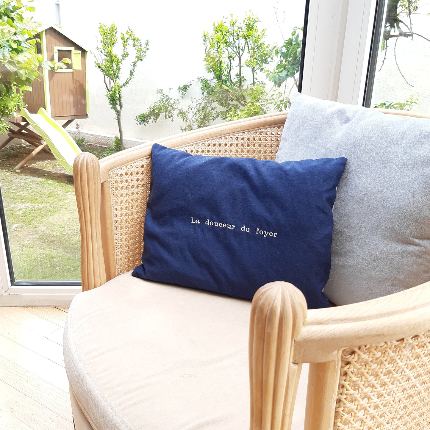 Rêve d'Evasion - Duo coussin et taie d'oreillers en coton BIO