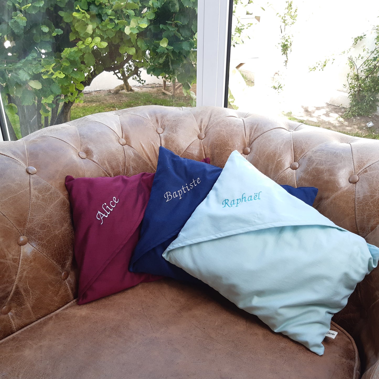 Rêve d'Evasion - Duo coussin et taie d'oreillers en coton BIO