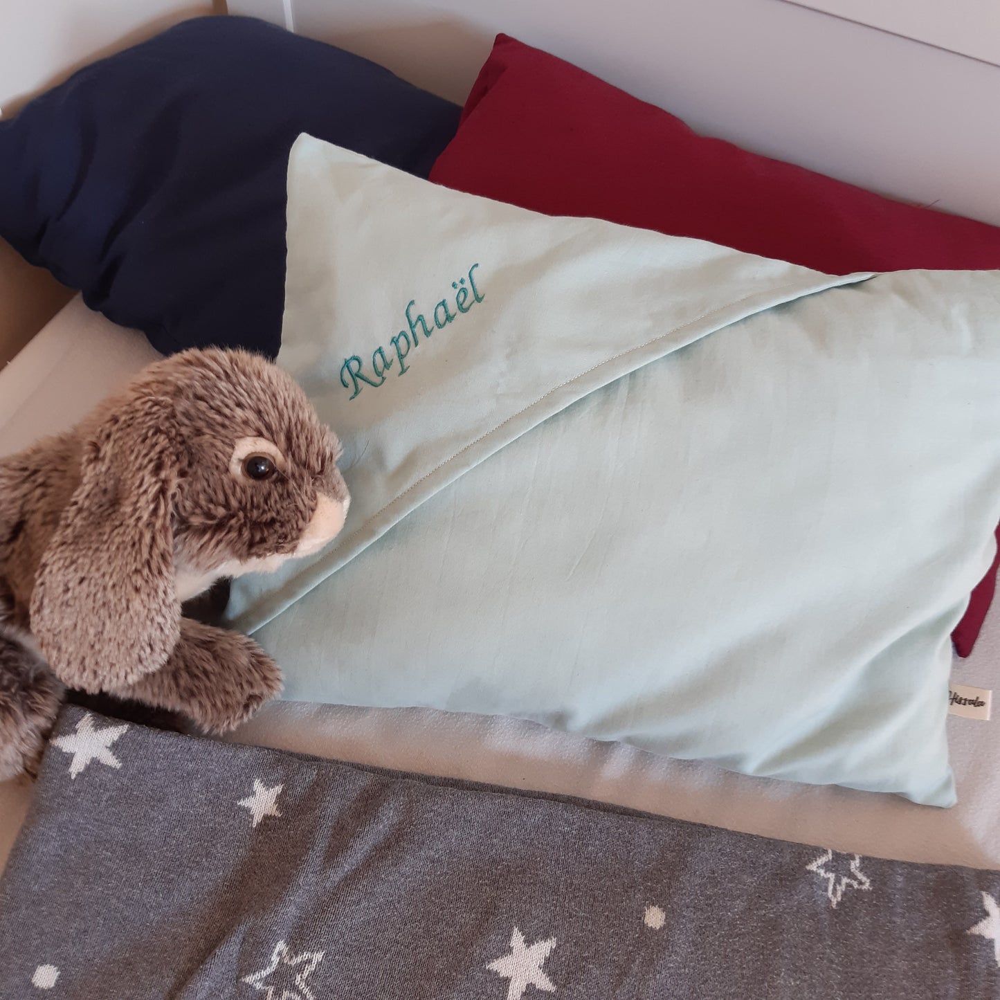 Rêve d'Evasion - Duo coussin et taie d'oreillers en coton BIO