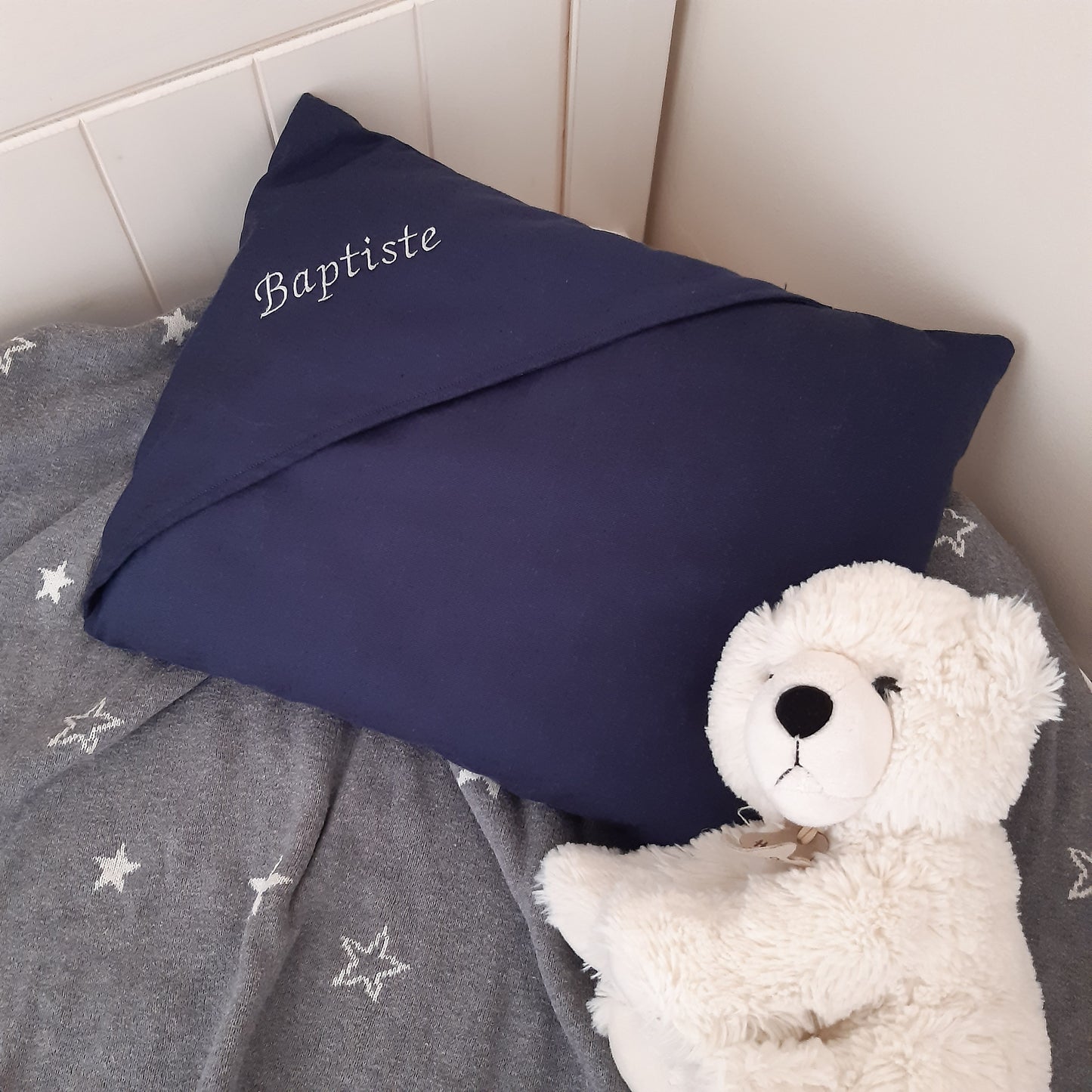 Rêve d'Evasion - Duo coussin et taie d'oreillers en coton BIO